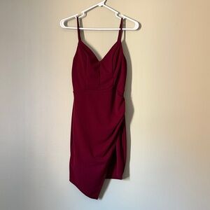 Emerald Sundae Burgundy Mini Dress